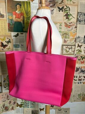 summersalt Pink and Red Neoprene Tote